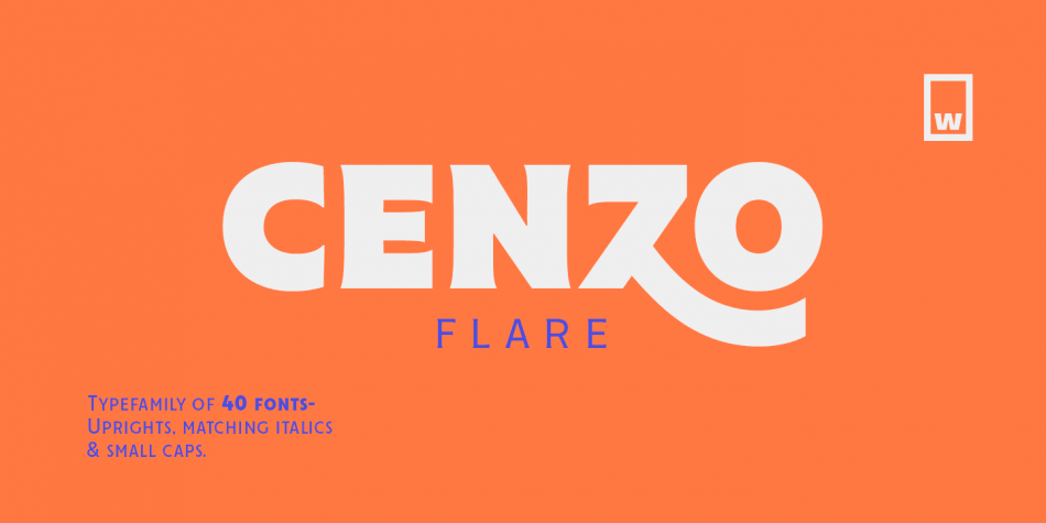 Cenzo Flare Cond Font preview